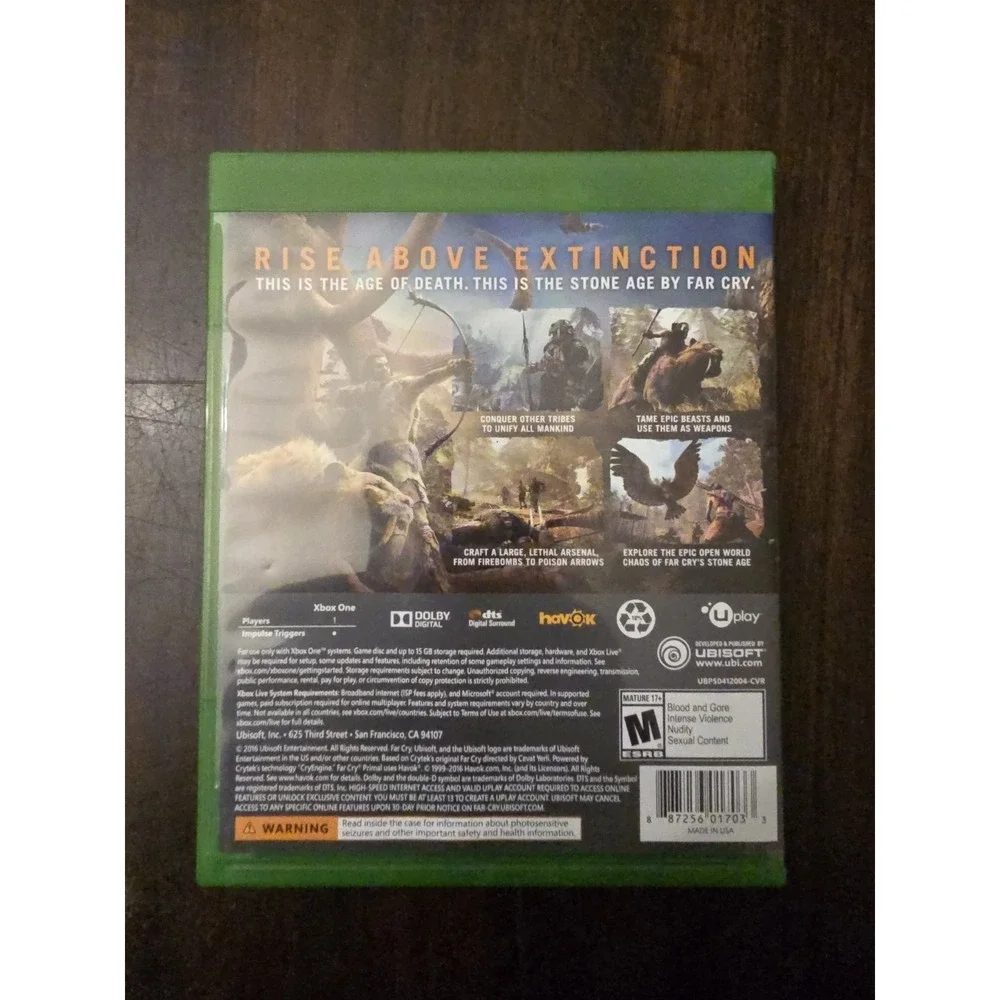 Far Cry Primal‎ Ubisoft Microsoft Xbox One.